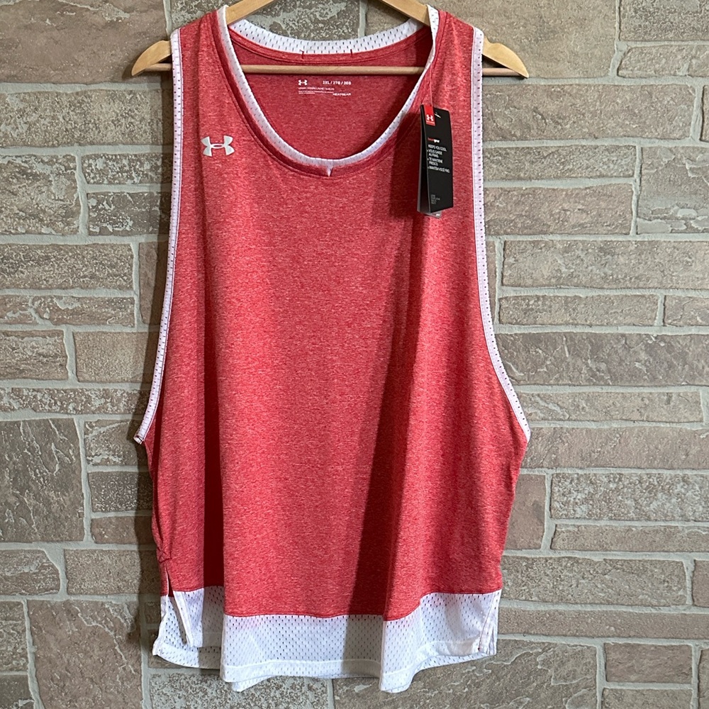 Under Armour Women's Heathered Red Muscle Tank Top